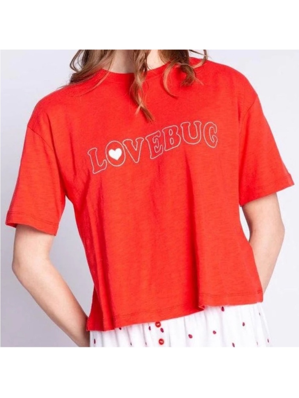 PJ Salvage XLarge Top Lovebug Red Cotton boxy short sleeve T-Shirt NWT - Picture 5 of 12
